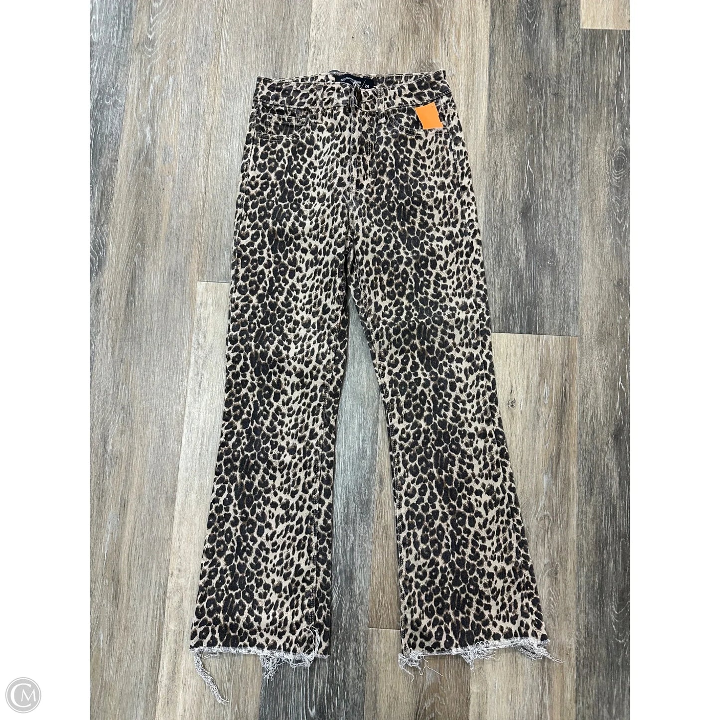 Jeans Flared By Just Black In Animal Print, Size: 0