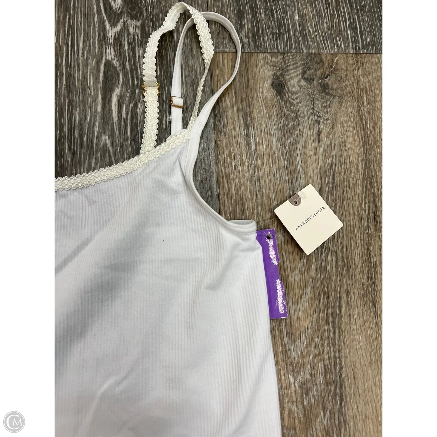 Tank Top By Anthropologie In White, Size: L