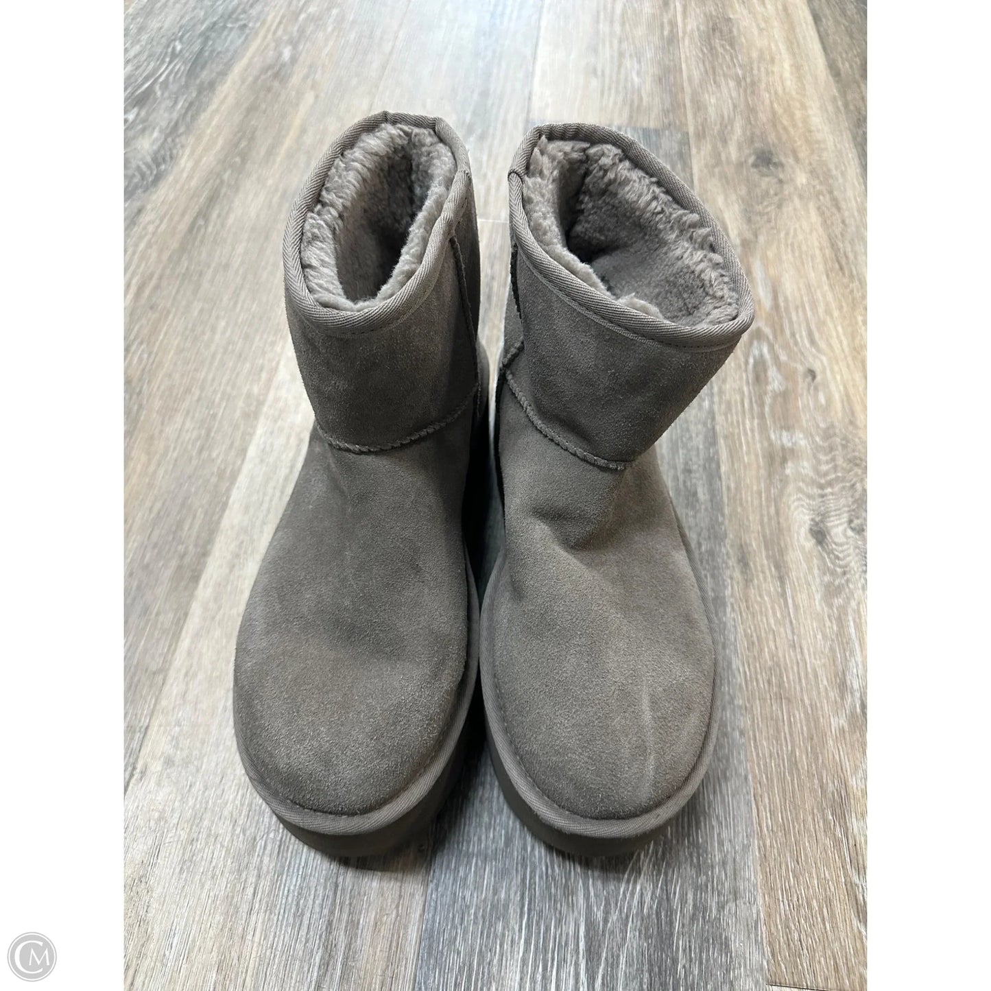 Boots Designer By Ugg In Grey, Size: 10