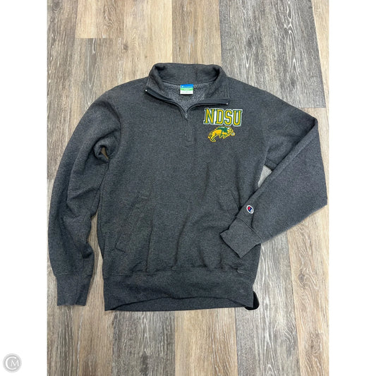 Athletic Sweatshirt Collar By Champion In Grey, Size: S