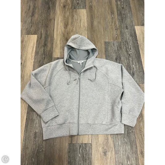 Sweatshirt Hoodie By Spanx In Grey, Size: 1x