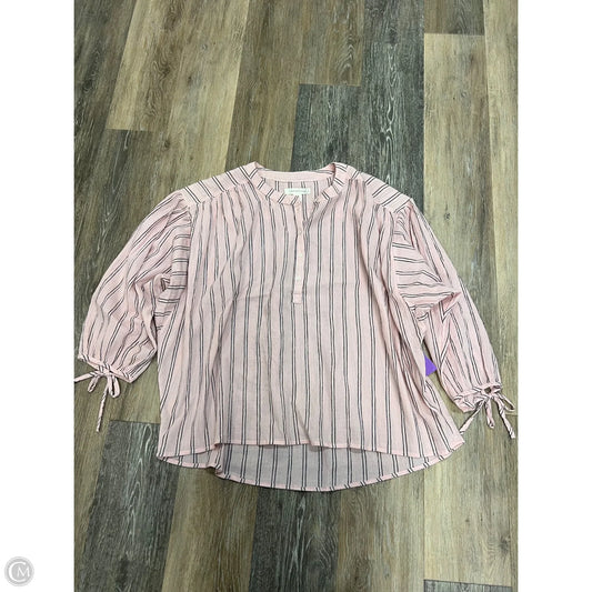 Blouse Long Sleeve By Treasure And Bond In Pink, Size: S