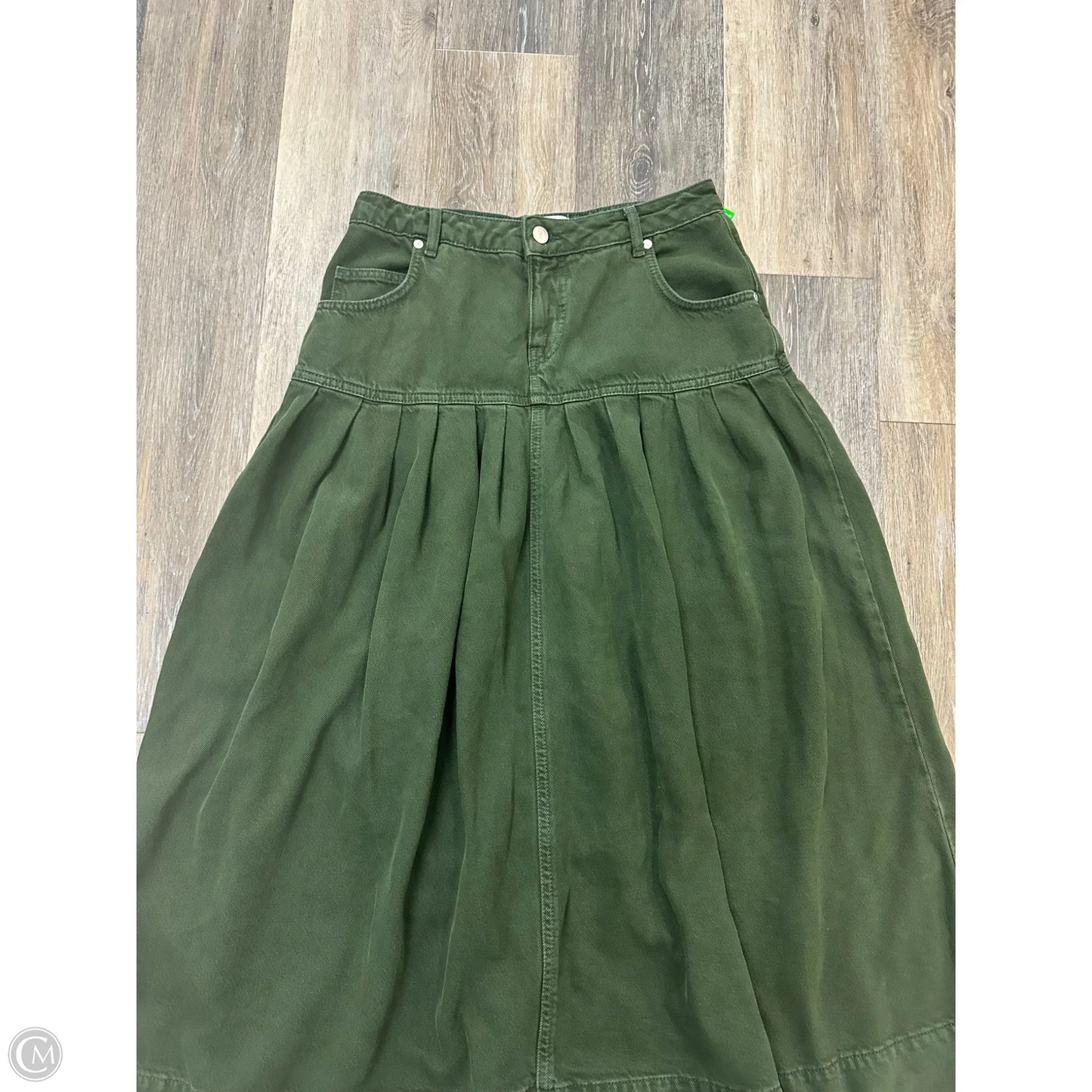 Skirt Maxi By Pilcro In Green Denim, Size: 4