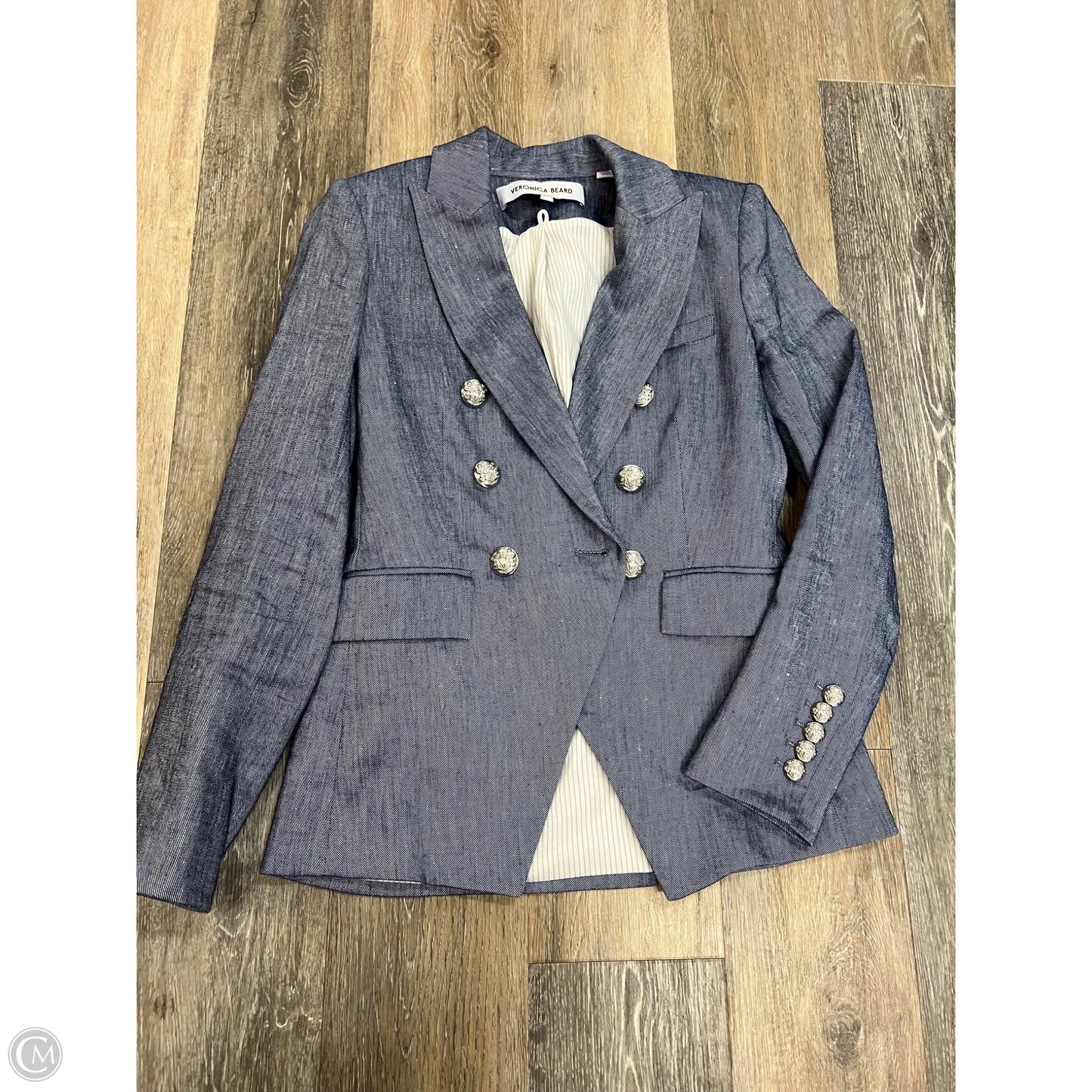 Blazer Designer By Veronica Beard In Blue, Size: 0