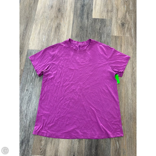 Athletic Top Short Sleeve By Lululemon In Purple, Size: M