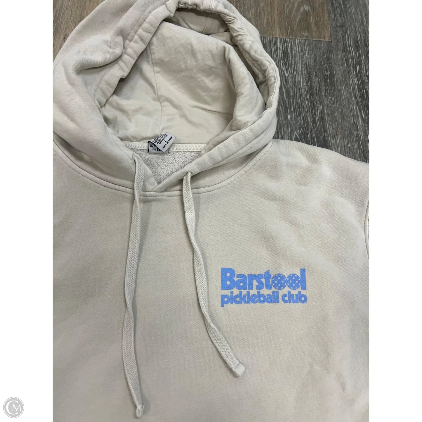 Sweatshirt Hoodie By Barstool In Cream, Size: L