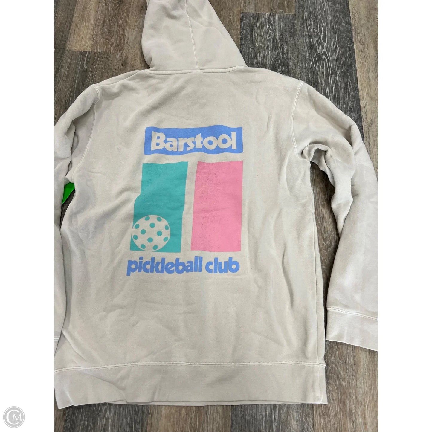 Sweatshirt Hoodie By Barstool In Cream, Size: L