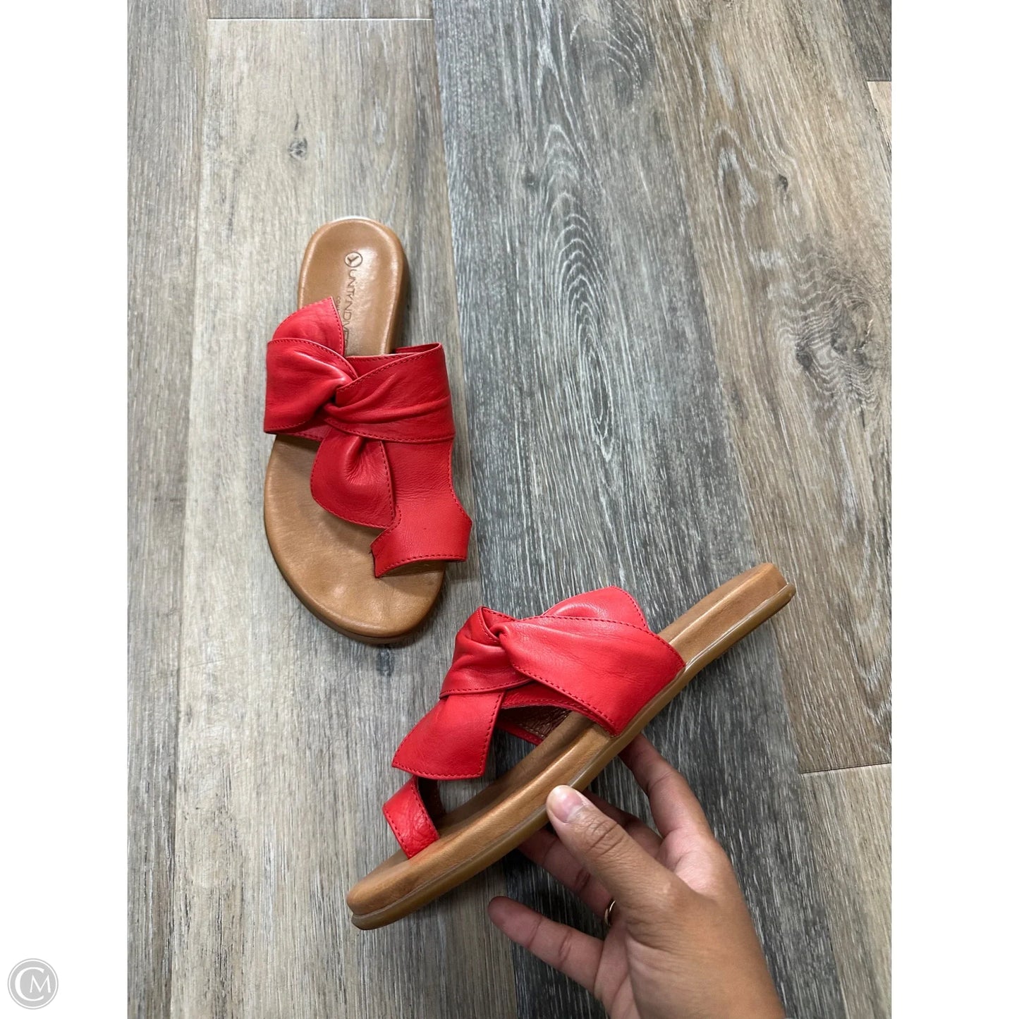 Sandals Flats By Unity in diversity In Red, Size: 7.5