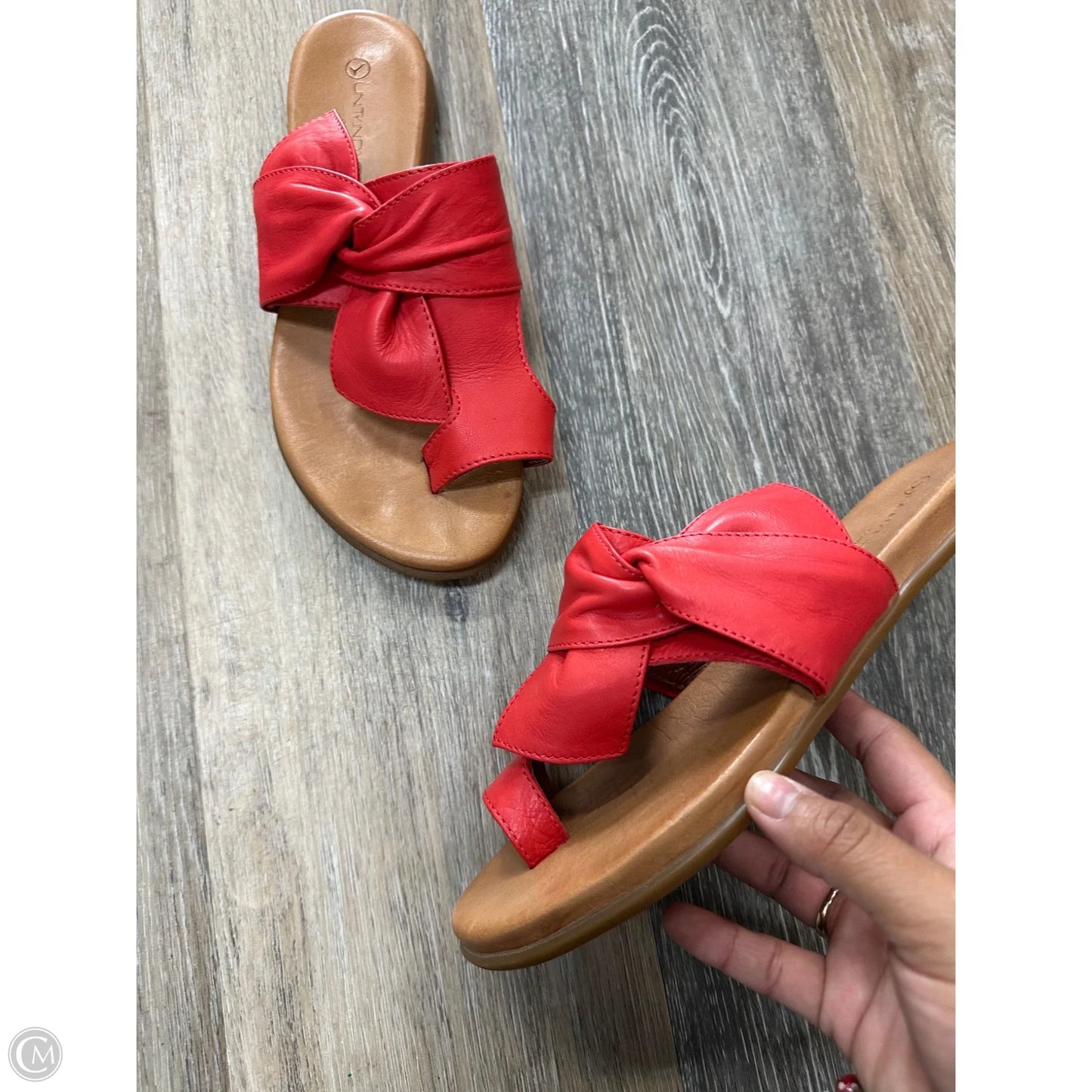 Sandals Flats By Unity in diversity In Red, Size: 7.5
