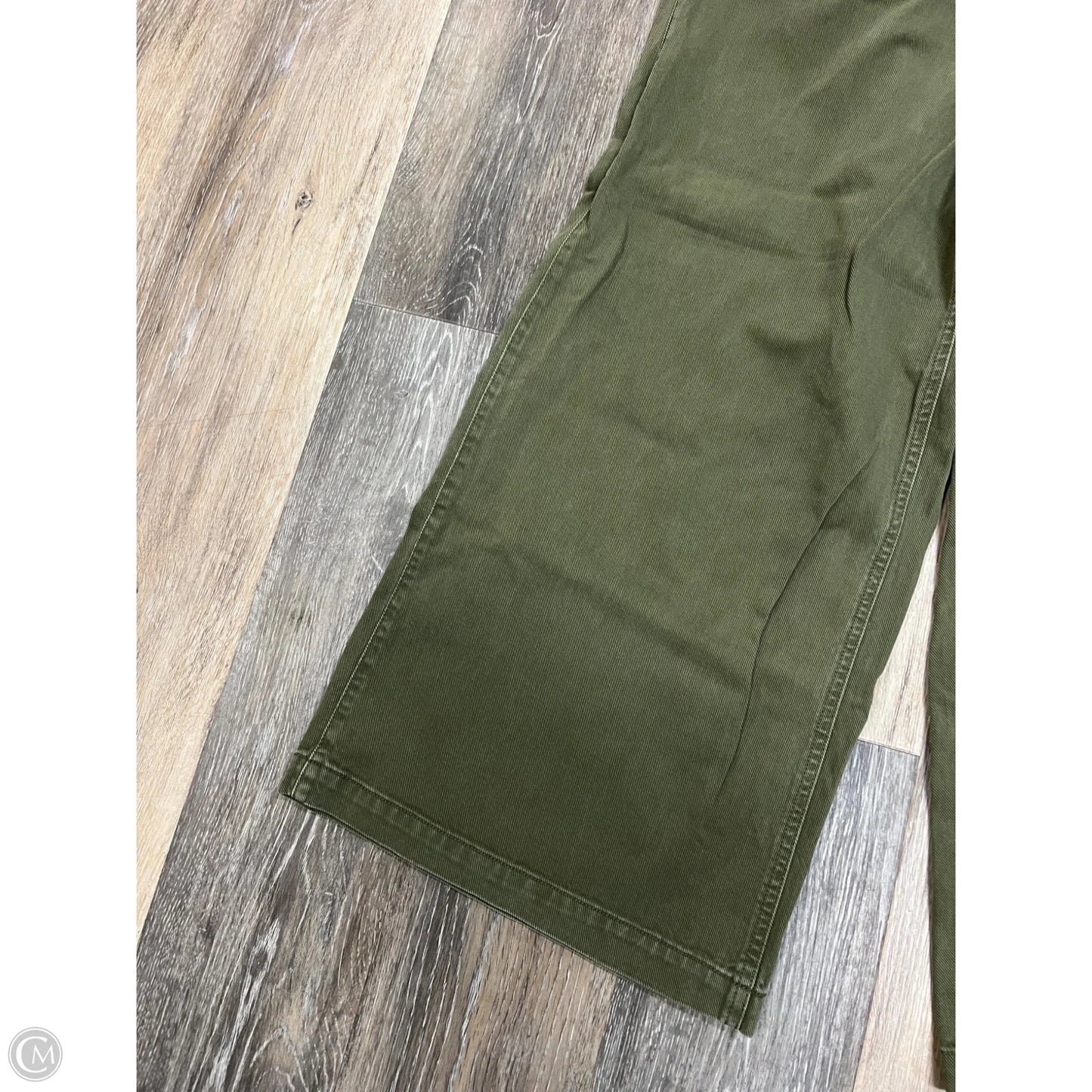 Jeans Wide Leg By Gap In Green Denim, Size: M