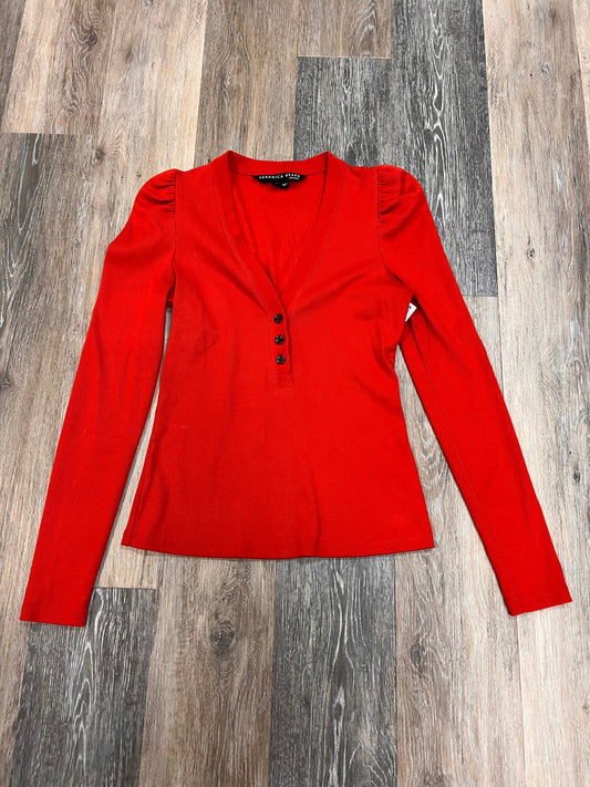 Top Long Sleeve By Veronica Beard In Red, Size: Xs