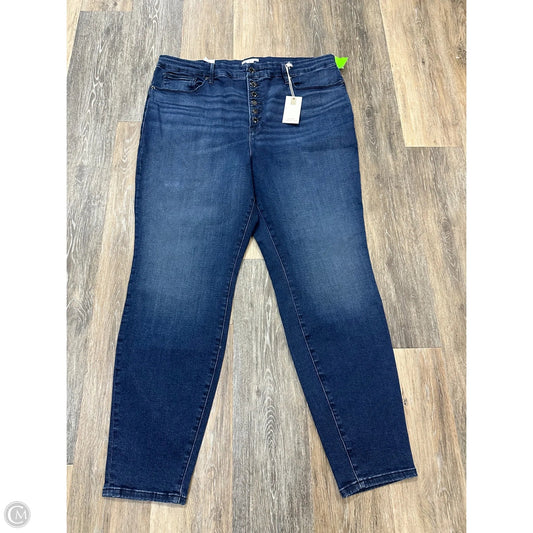 Jeans Skinny By Good American In Blue Denim, Size: 22