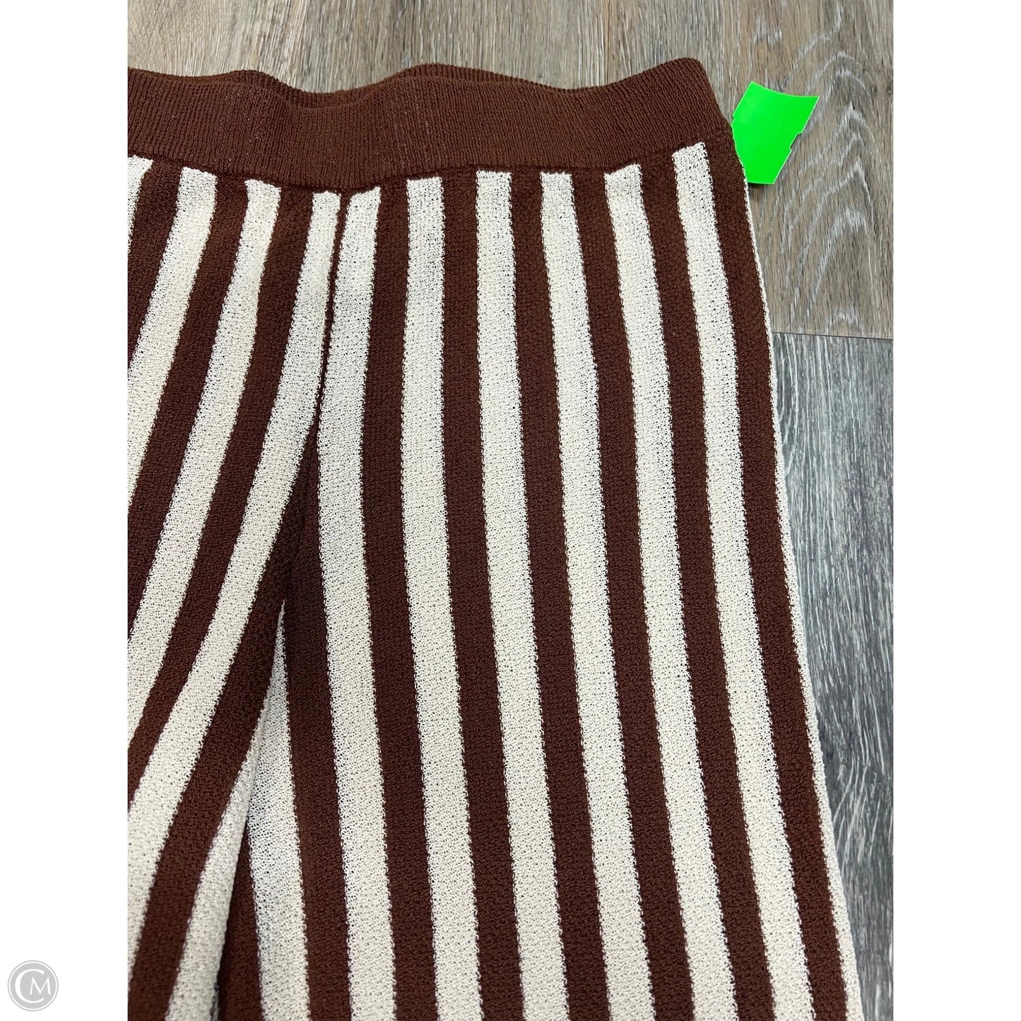 Pants Lounge By Zara In Striped Pattern, Size: M