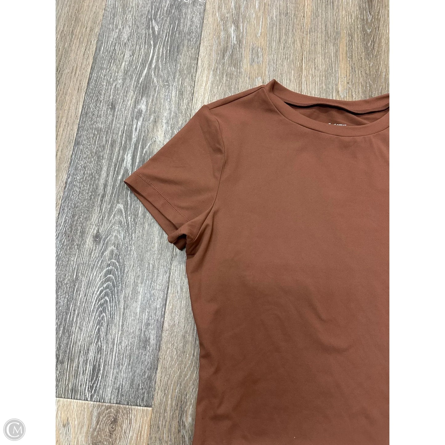 Top Short Sleeve By Automet In Brown, Size: M