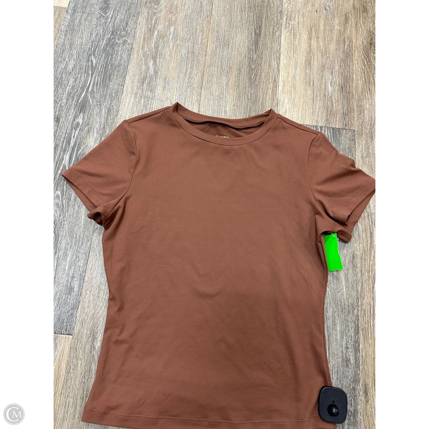 Top Short Sleeve By Automet In Brown, Size: M