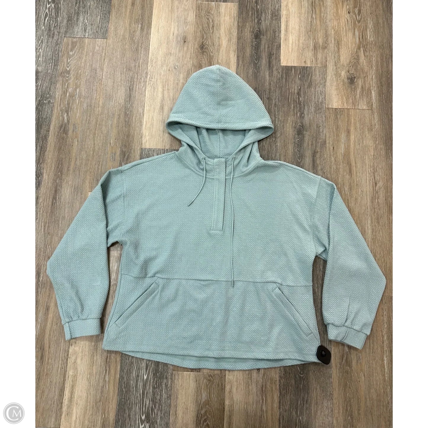 Athletic Sweatshirt Hoodie By 7 Diamonds In Teal, Size: Xl