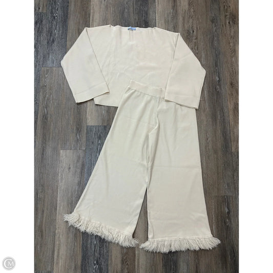 Pants Set 2pc By Antonio Melani In Cream, Size: L