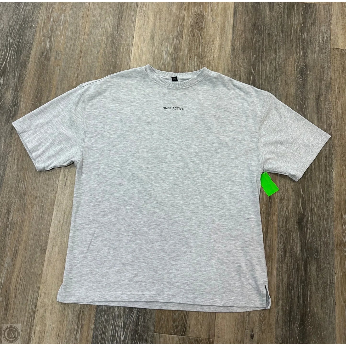 Athletic Top Short Sleeve By Oner In Grey, Size: L