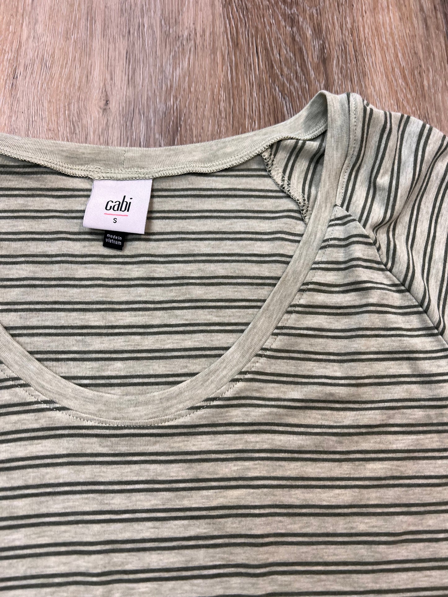 Top Long Sleeve By Cabi In Striped, Size: S