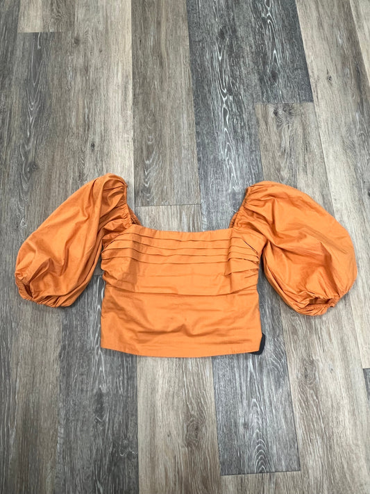 Orange Blouse Short Sleeve Abercrombie And Fitch, Size Xs