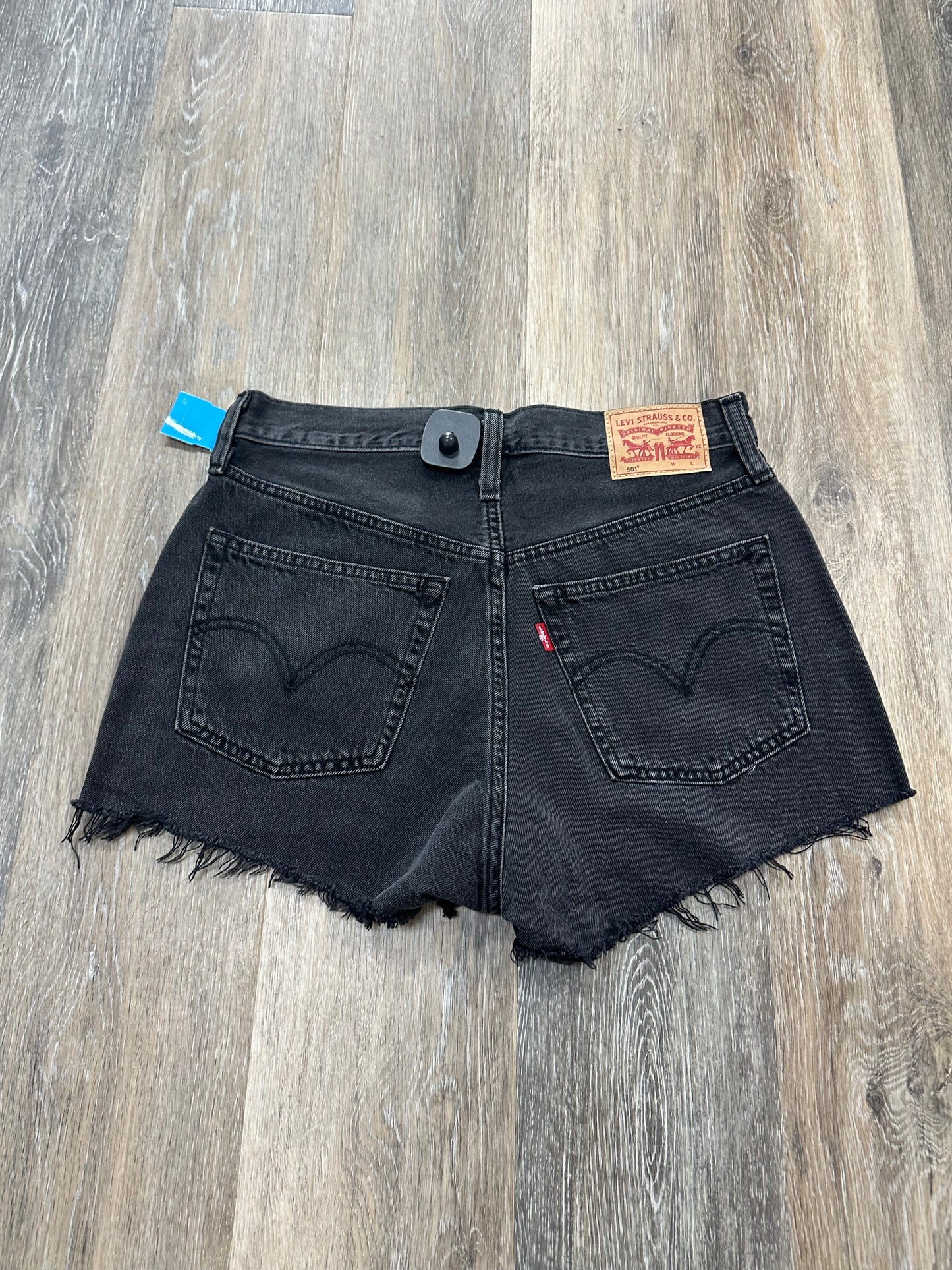 Black Denim Shorts Levis, Size 4