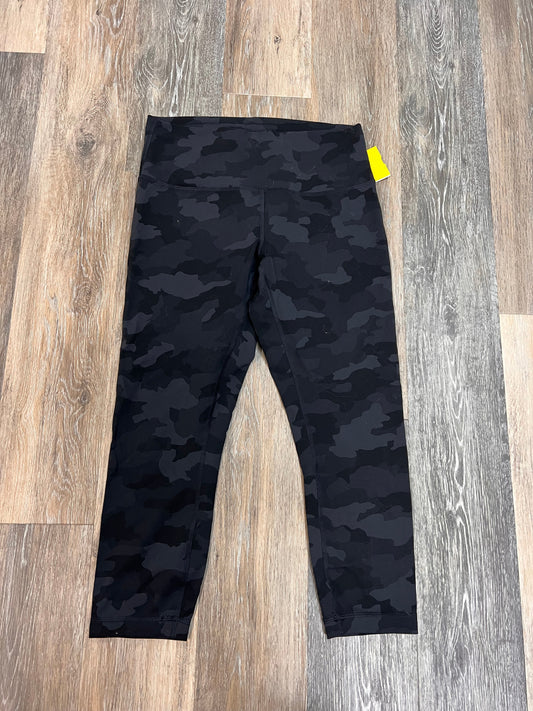 Athletic Crop Leggings By Lululemon In Camouflage Print, Size: 12