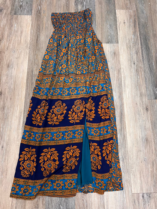 Dress Casual Maxi By Raga Anthropologie In Blue & Orange, Size: Xs