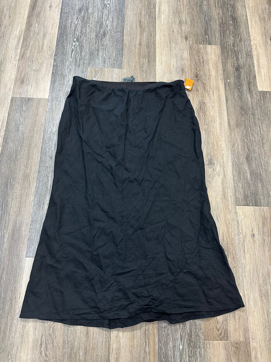 Skirt Midi By Anthropologie In Black, Size: 1x