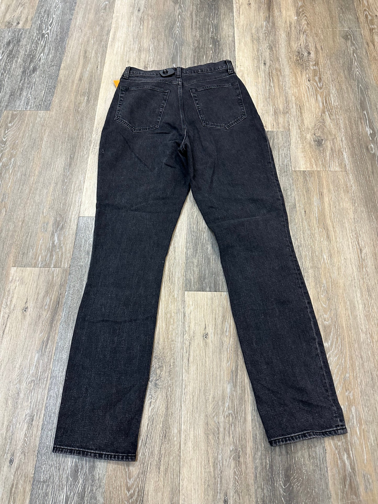 Jeans Straight By Abercrombie And Fitch In Black Denim, Size: 10l