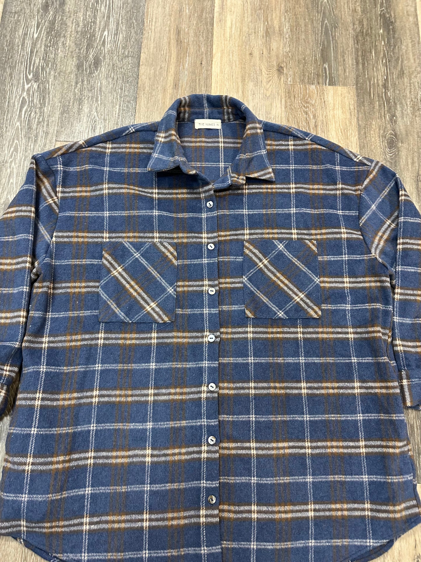 Jacket Shirt By The Nines In Plaid Pattern, Size: Xl