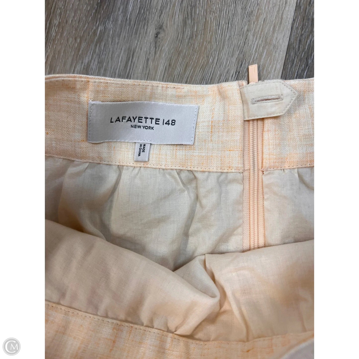 Skirt Designer By Lafayette 148 In Orange, Size: 12