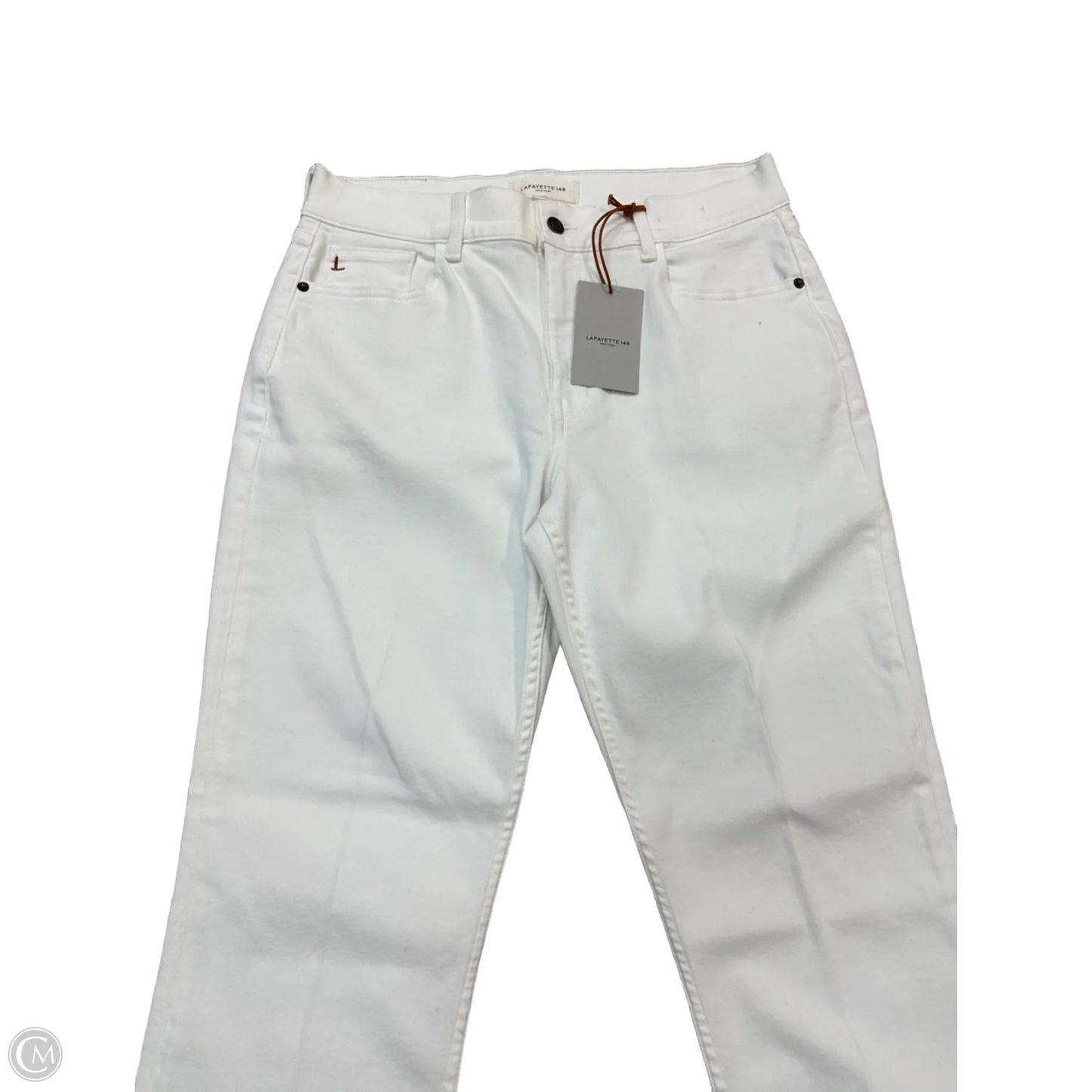 Jeans Designer By Lafayette 148 In White Denim, Size: 12/31