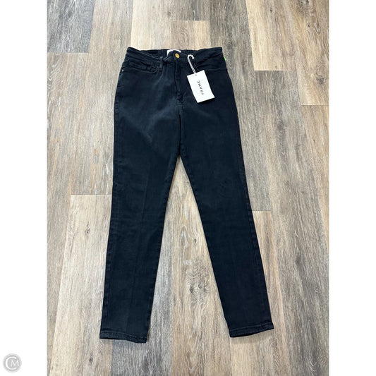 Jeans Skinny By Frame In Black Denim, Size: 2/26