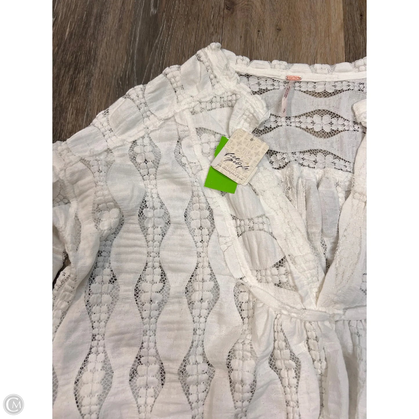 Blouse Long Sleeve Tunic By Free People In White, Size: S