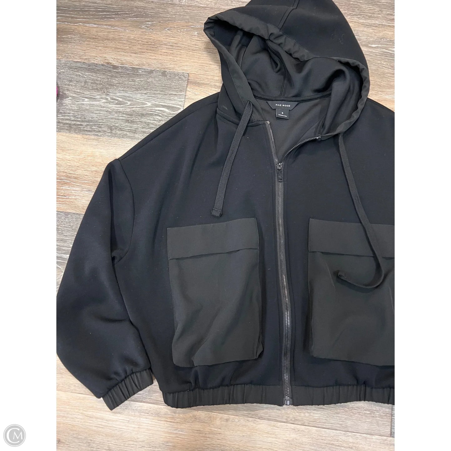 Athletic Sweatshirt Hoodie By Rae Mode In Black, Size: S