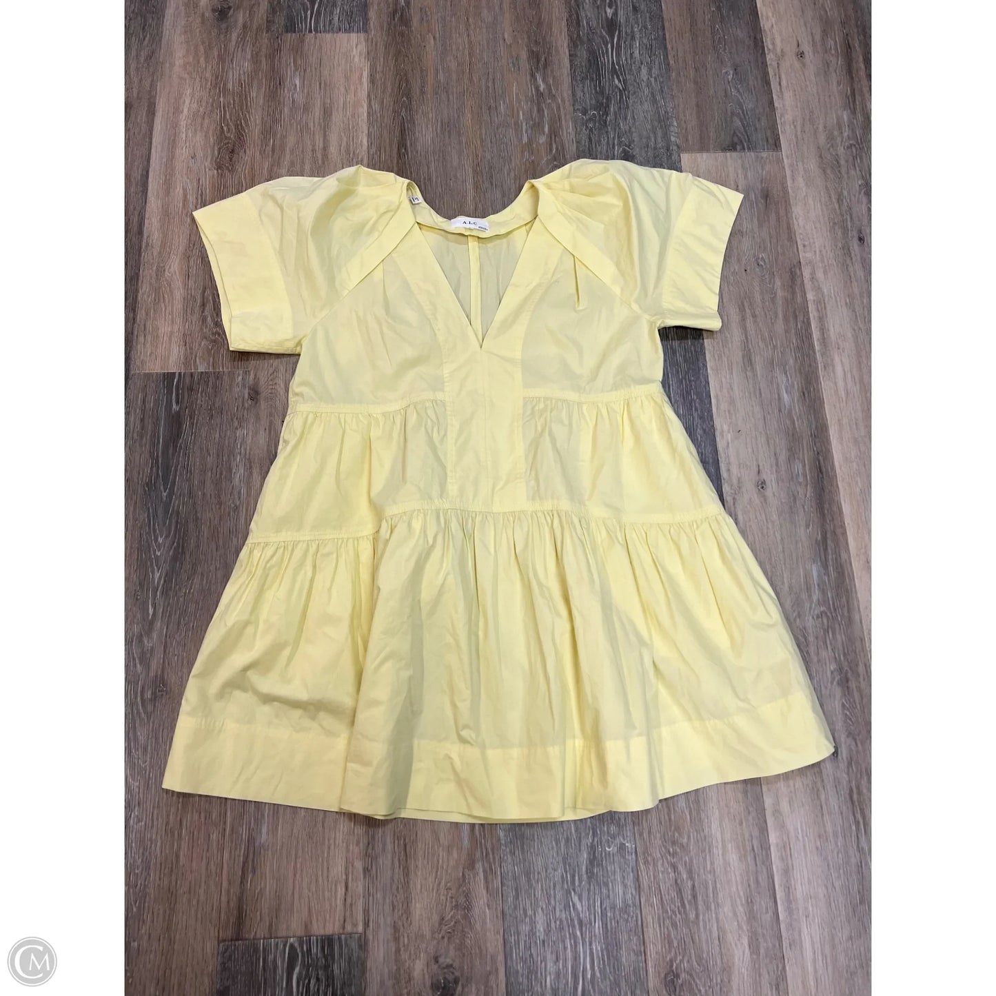 Dress Designer Casual Short By Alc In Yellow, Size: 2