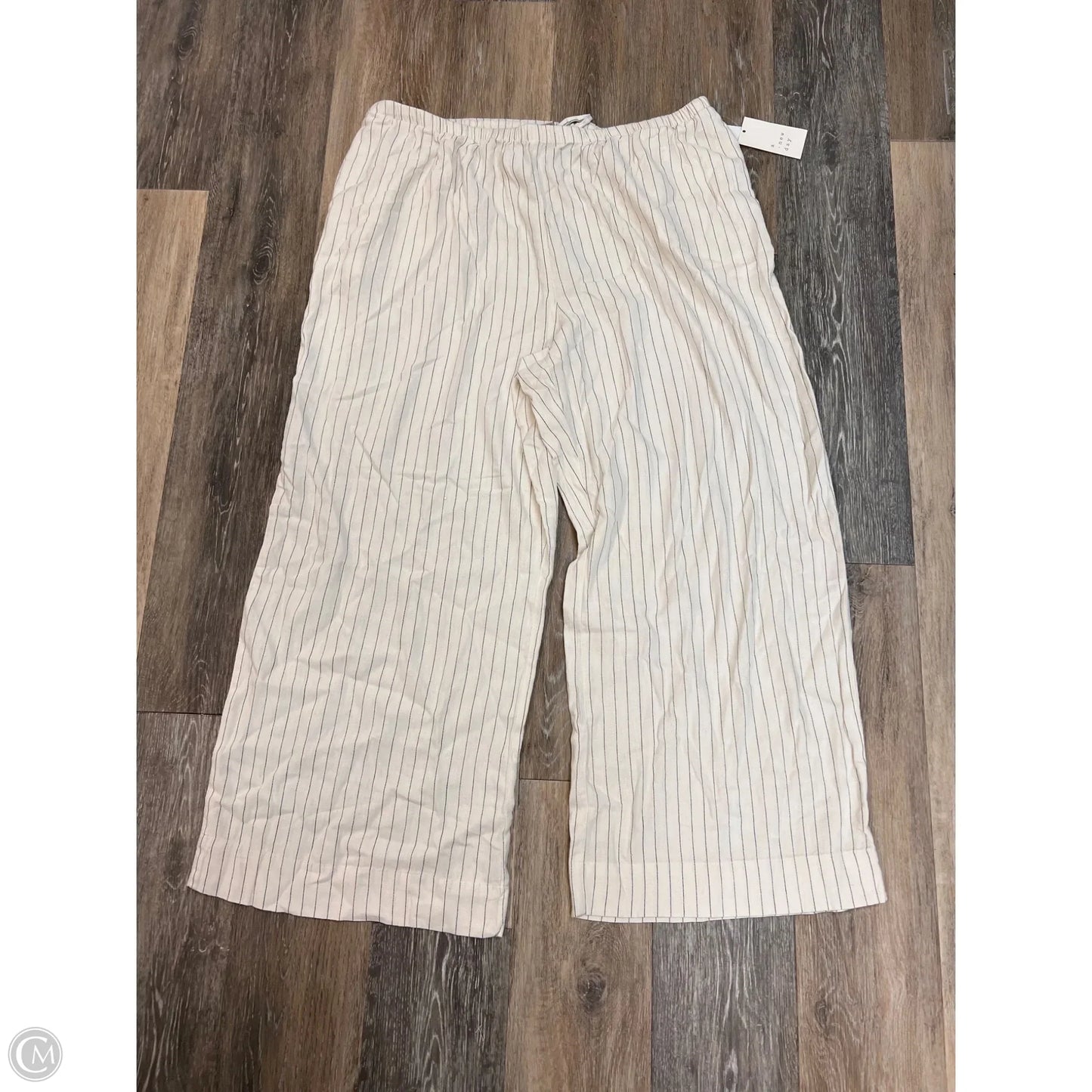 Pants Linen By A New Day In Striped Pattern, Size: 1x