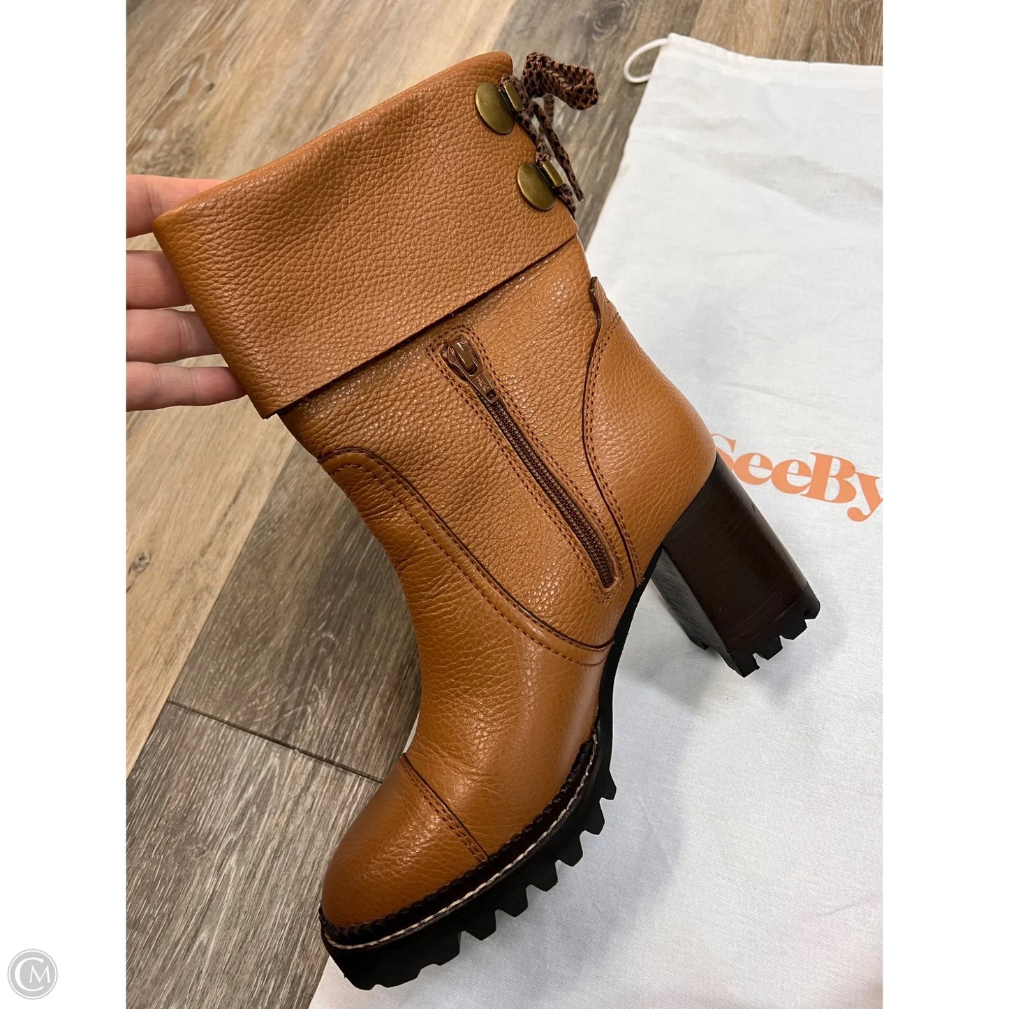 Boots Designer By See By Chloe In Brown, Size: 9/39