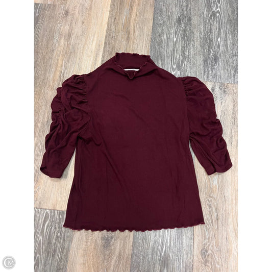 Top Short Sleeve By Bb Dakota In Maroon, Size: S