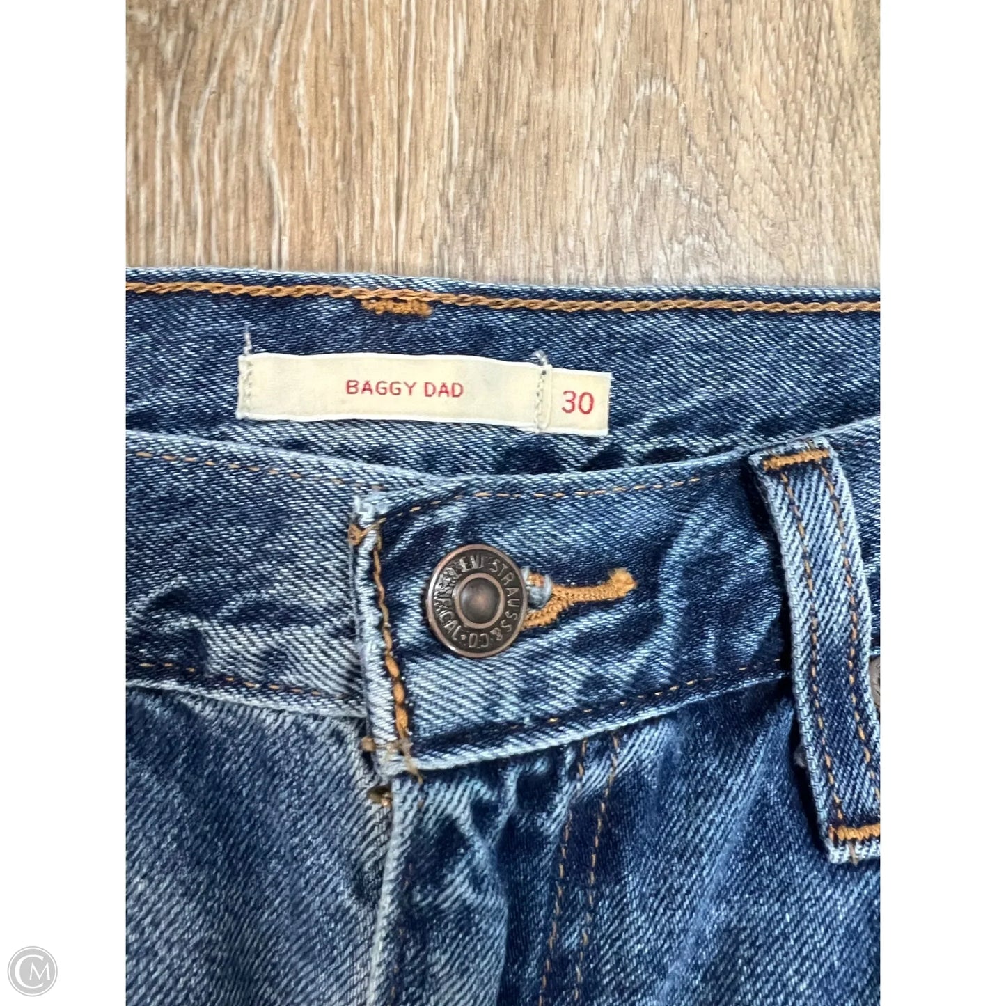 Jeans Straight By Levis In Blue Denim, Size: 10/30