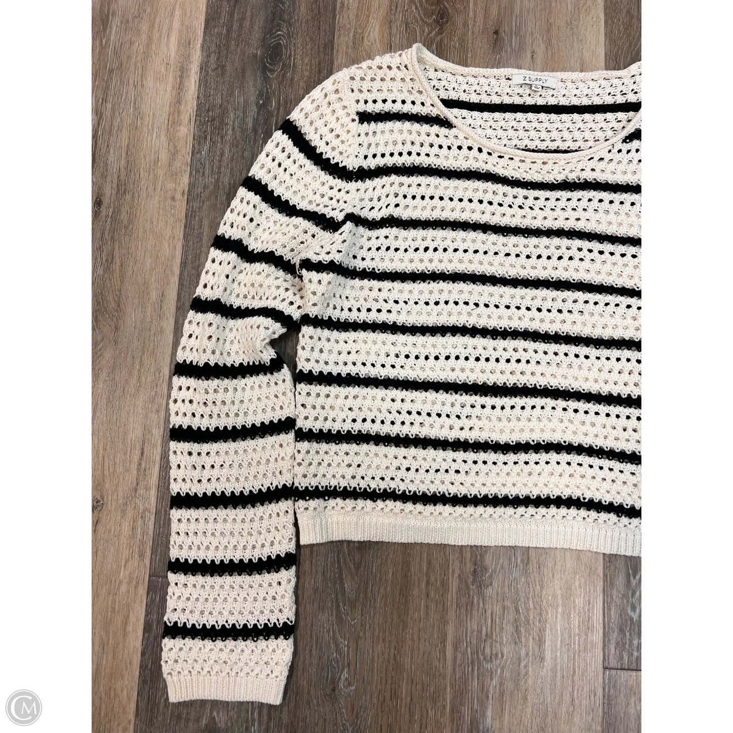 -Sweater By Z Supply In Striped Pattern, Size: L