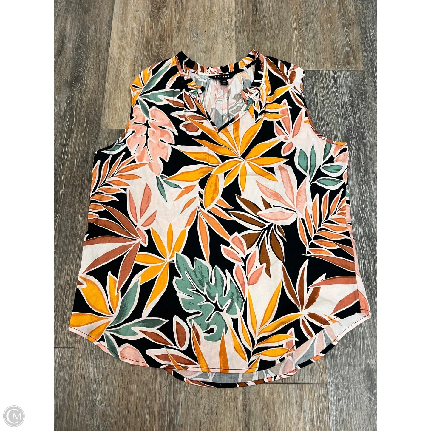 Top Sleeveless By Tribal In Multi-colored, Size: L