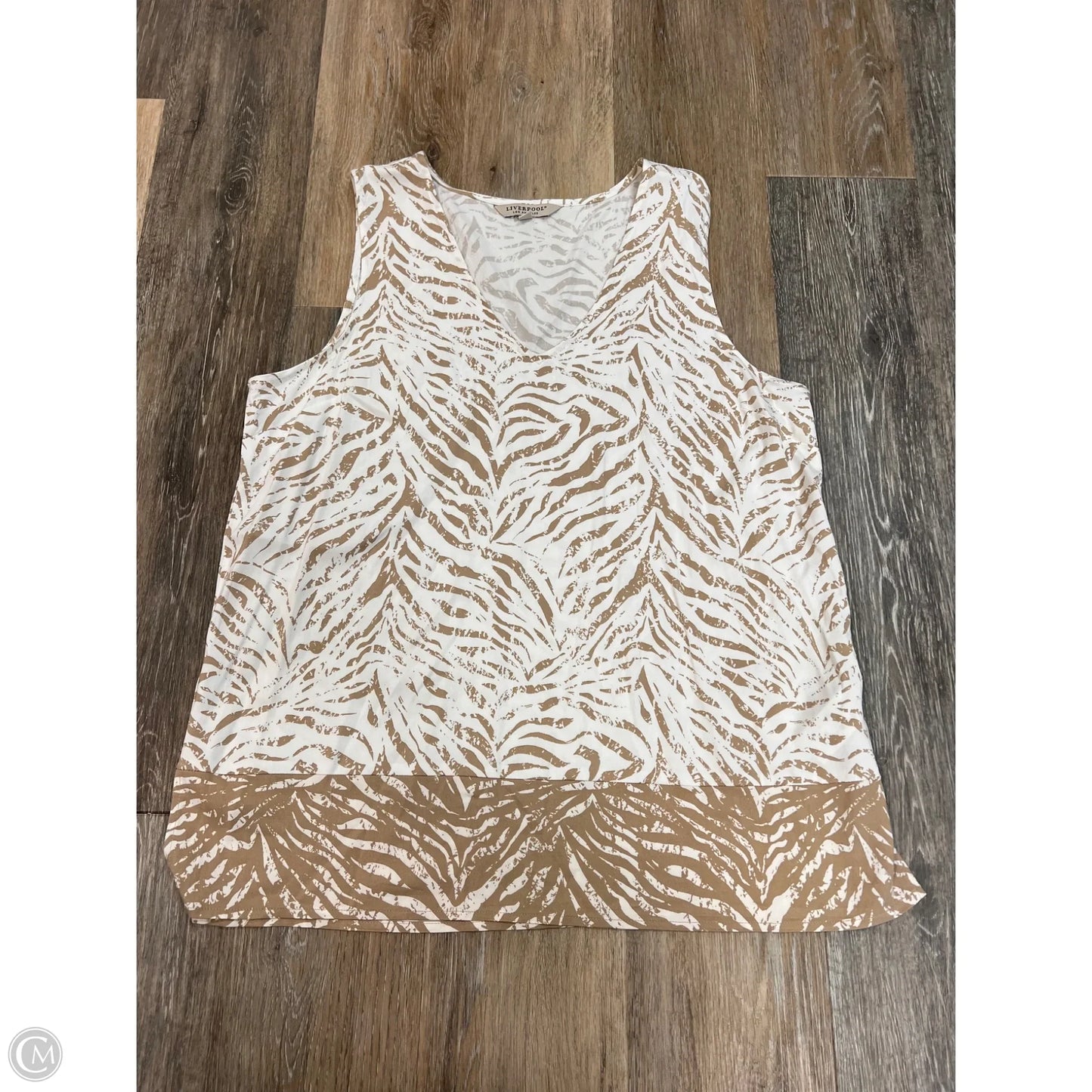 Tank Top By Liverpool In Tan, Size: L