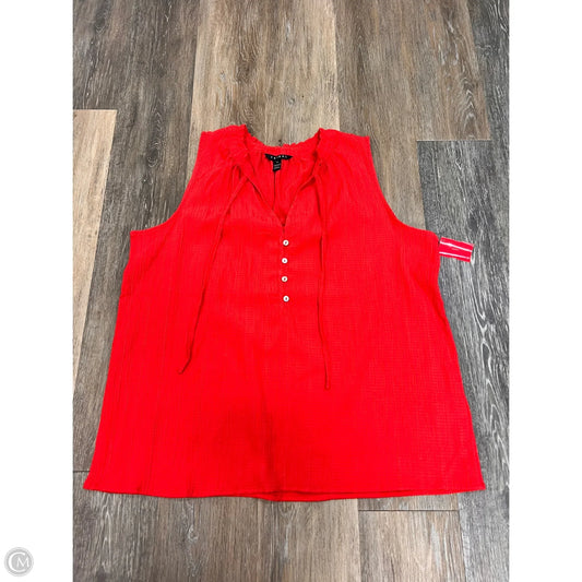 Top Sleeveless By Tribal In Red, Size: L