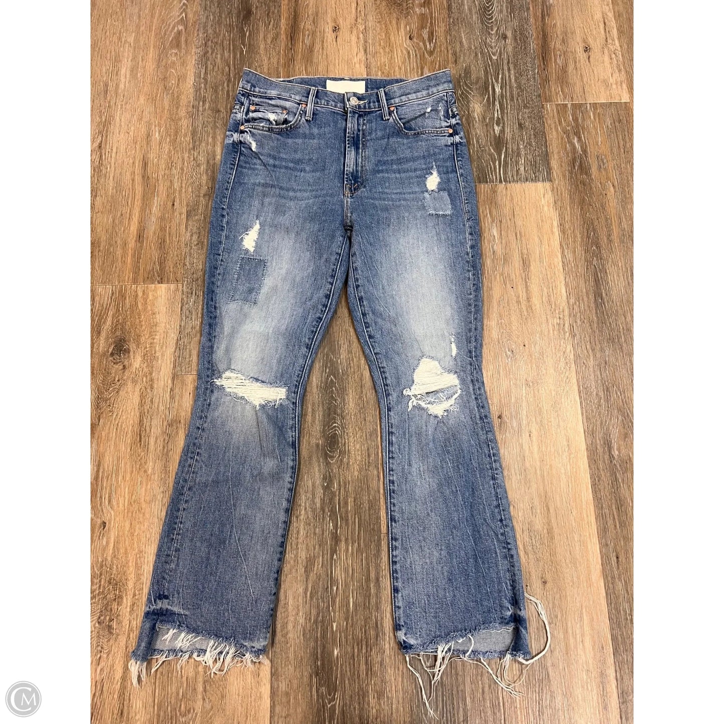 Jeans Straight By Mother In Blue Denim, Size: 4/27