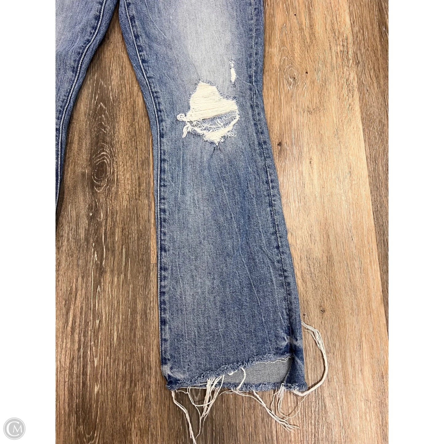 Jeans Straight By Mother In Blue Denim, Size: 4/27