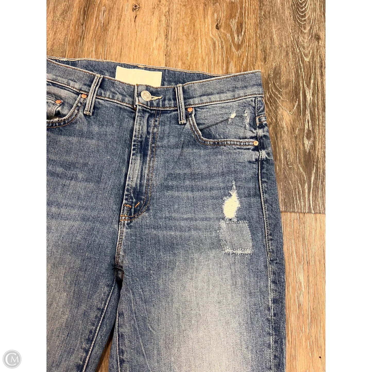 Jeans Straight By Mother In Blue Denim, Size: 4/27