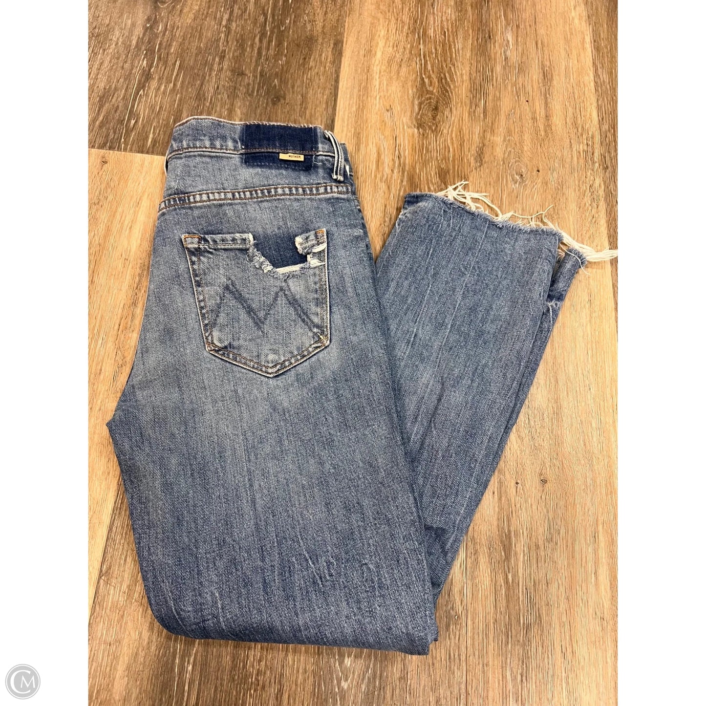 Jeans Straight By Mother In Blue Denim, Size: 4/27