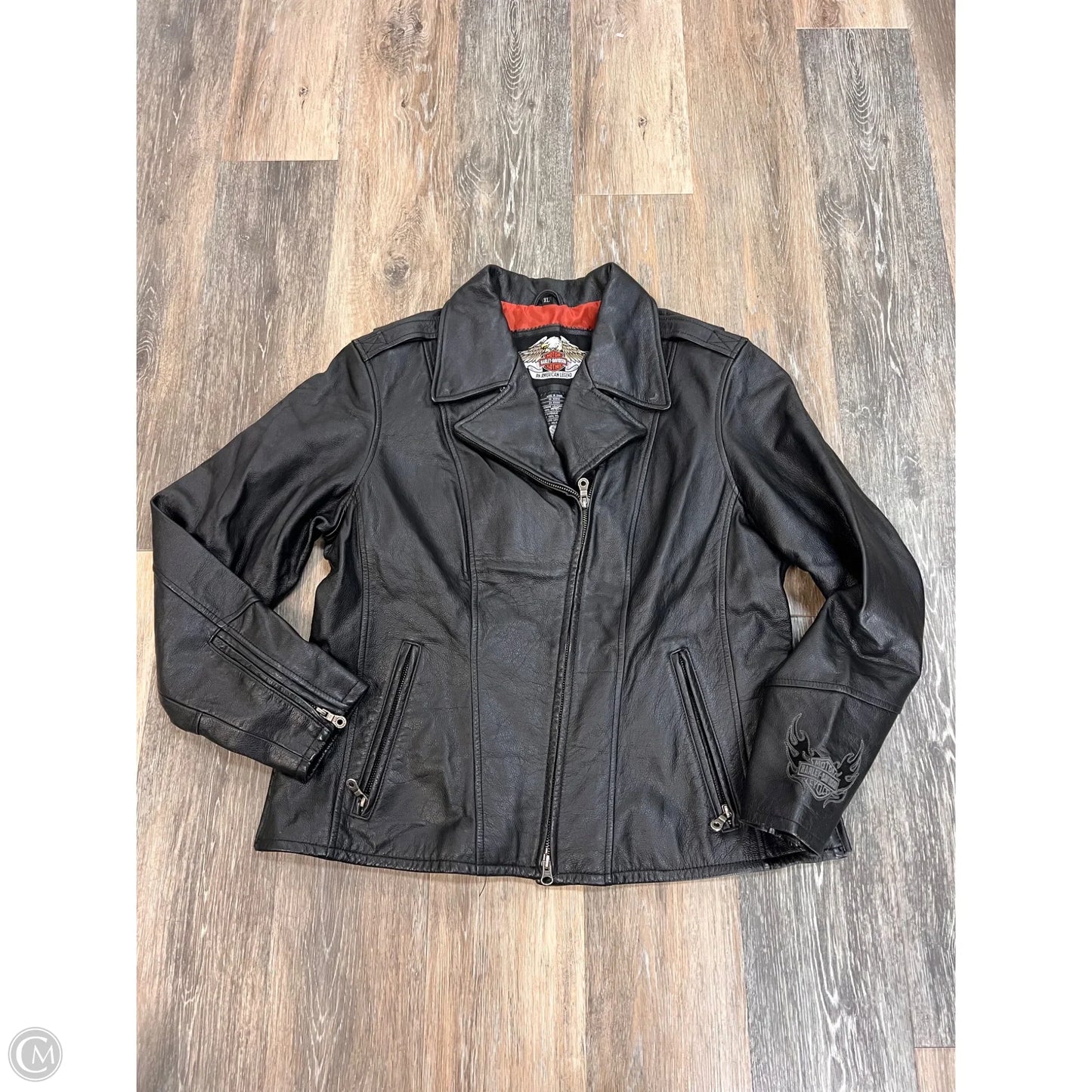 Coat Leather By Harley Davidson In Black, Size: Xl
