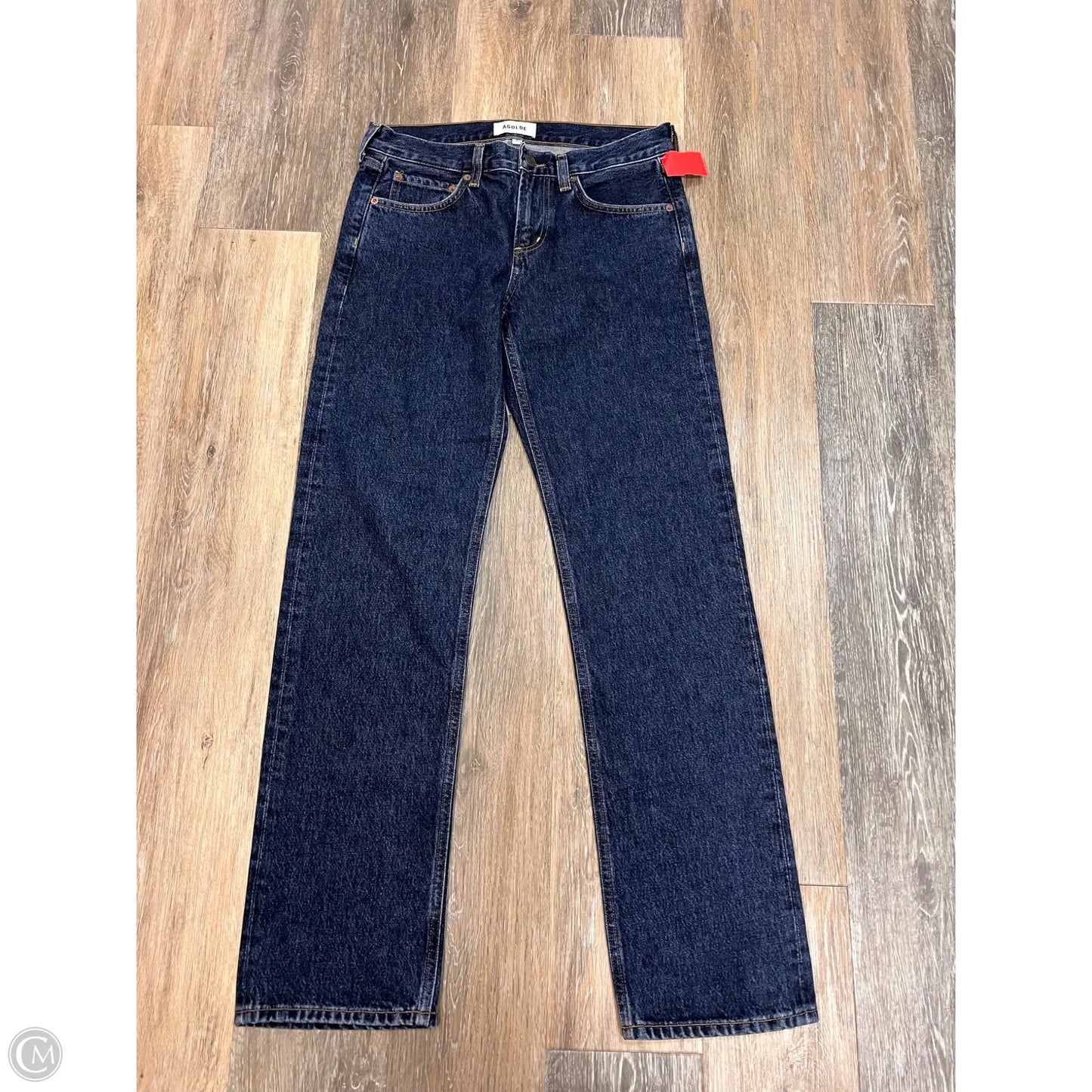 Jeans Straight By Agolde In Blue Denim, Size: 2